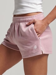 Superdry Pink Logo Velour With Linen Shorts - Image 4 of 5