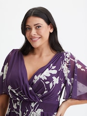 Scarlett & Jo Purple Julie Hanky Hem Dress - Image 4 of 4
