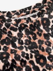 Leopard Print Long Sleeve Ribbed Top (3-16yrs) - Image 6 of 6