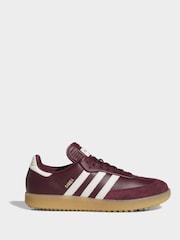 adidas Golf Red Samba Trainers - Image 1 of 10