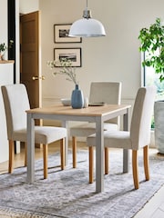 Dove Grey Malvern Oak Effect 4 Seater Dining Table - Image 1 of 8
