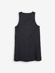 Navy Embroidered Zip Front Pinafore School Dress (3-14yrs) - Image 7 of 10