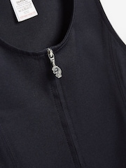 Navy Embroidered Zip Front Pinafore School Dress (3-14yrs) - Image 9 of 10