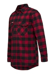 Hard Yakka Red Long Sleeve 100% Cotton Check Flannel Shirt - Image 2 of 5