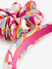 Little Bird by Jools Oliver Pink Rainbow Headband And Scrunchie Set - Image 4 of 6
