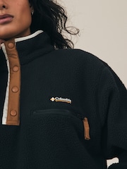 Черный - Columbia Womens Helvetia II Cropped Sherpa Half Snap Fleece - Image 4 of 4