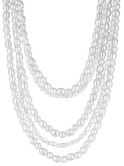 Mood White Pearl Statement Multirow Necklace - Image 1 of 3