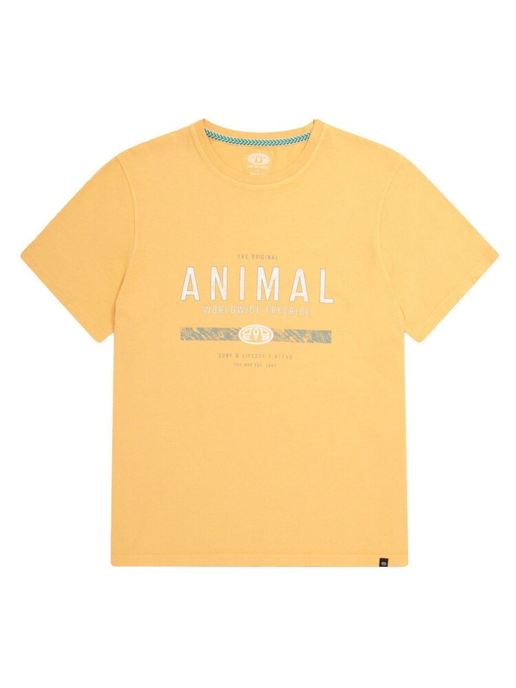 Animal Yellow Mens Jacob Organic T-Shirt - Image 1 of 4
