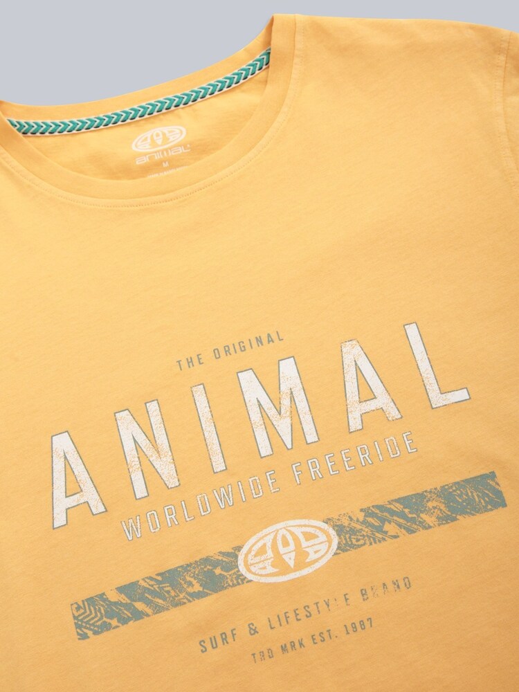 Animal Yellow Mens Jacob Organic T-Shirt - Image 4 of 4