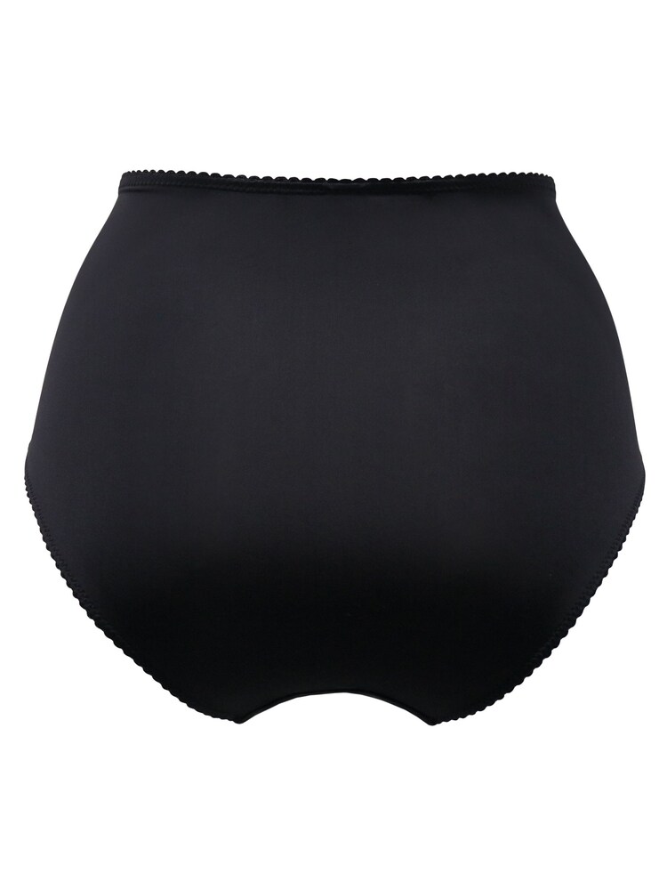 Pour Moi Black Soiree Embroidery High Waist Deep Briefs - Image 4 of 4