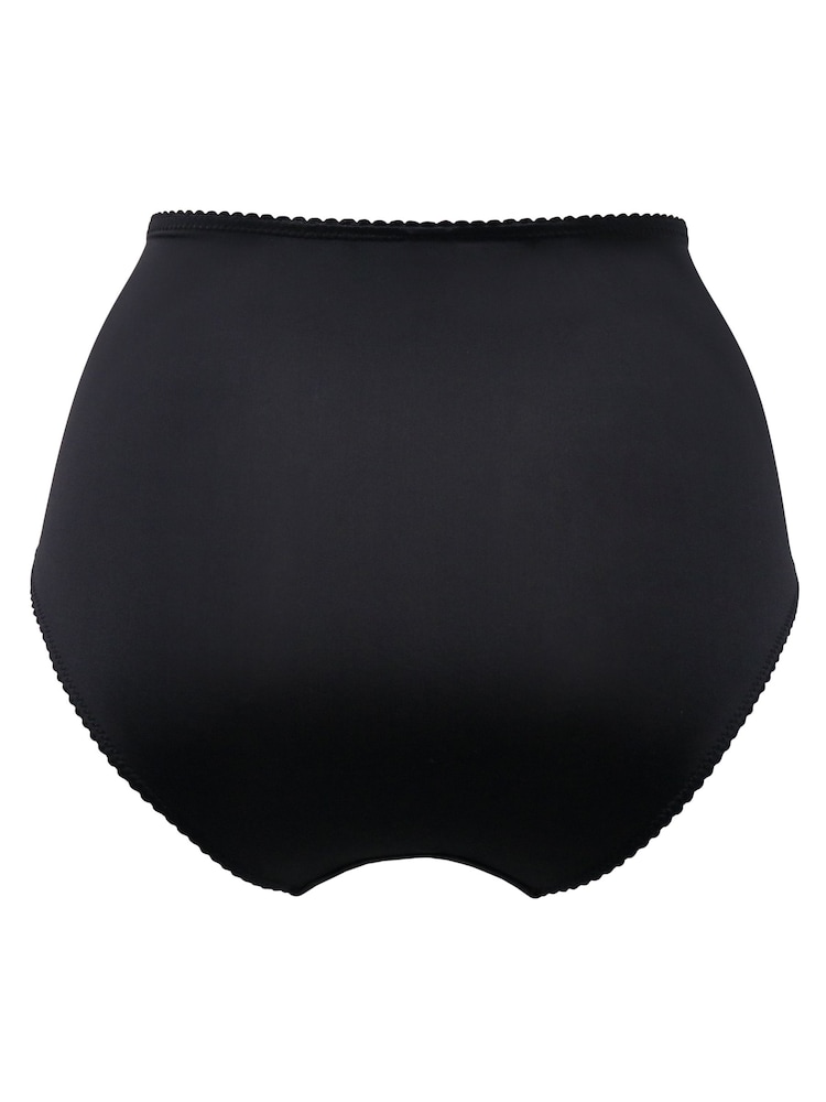 Pour Moi Black Soiree Embroidery High Waist Deep Briefs - Image 4 of 4 Pour Moi Black Soiree Embroidery High Waist Deep Briefs - Image 4 of 4