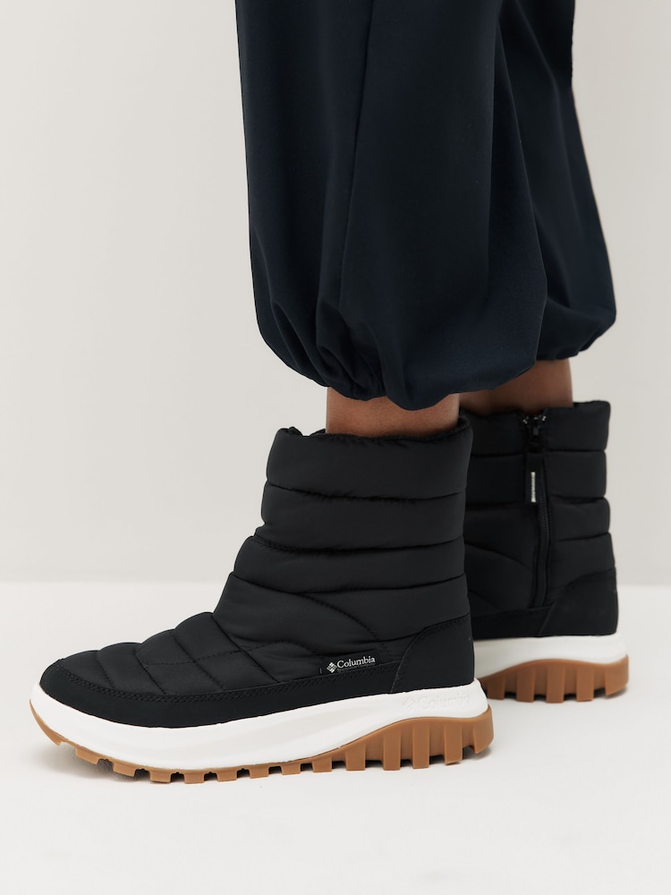 Buy Columbia Black Snowtrot Mid Quilted Snow Boots from Next USA display picture 3