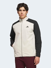 adidas Golf Natural Ultimate365 Wind Mixed-Media Quarter-Zip Sweatshirt. - Image 1 of 6