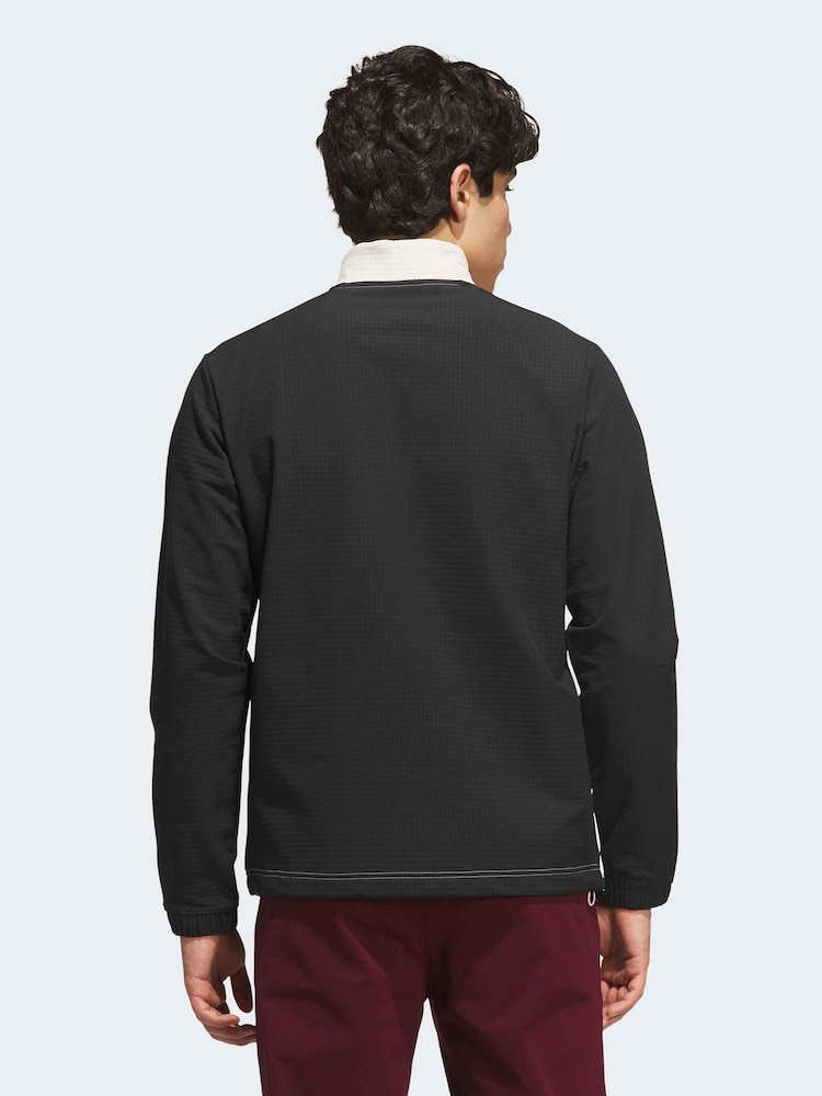 adidas Golf Natural Ultimate365 Wind Mixed-Media Quarter-Zip Sweatshirt. - Image 2 of 6