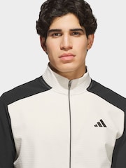 adidas Golf Natural Ultimate365 Wind Mixed-Media Quarter-Zip Sweatshirt. - Image 4 of 6