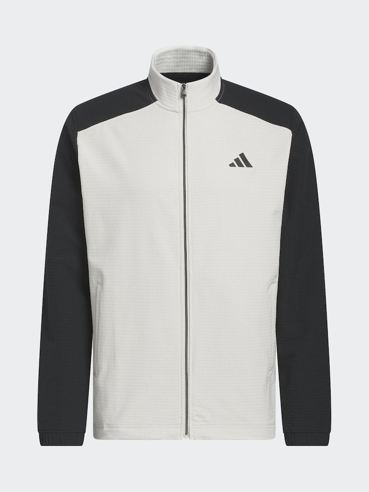 adidas Golf Natural Ultimate365 Wind Mixed-Media Quarter-Zip Sweatshirt. - Image 6 of 6