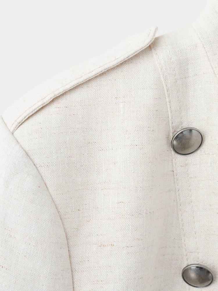 Mango Cream Military Style Jacket - Image 4 of 4