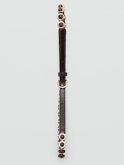 Mango Brown Marble Detail Skinny Belt - Image 3 of 4