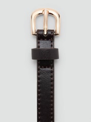 Mango Brown Marble Detail Skinny Belt - Image 4 of 4