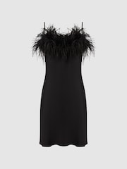 Sleeper Feather Mini Slip Dress - Image 2 of 5