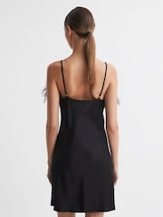 Sleeper Feather Mini Slip Dress - Image 4 of 5