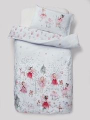 White Fairy Forest Printed Polycotton Duvet Cover and Pillowcase Bedding Set - Image 11 of 13