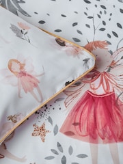 White Fairy Forest Printed Polycotton Duvet Cover and Pillowcase Bedding Set - Image 13 of 13