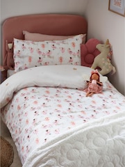 White Fairy Forest Printed Polycotton Duvet Cover and Pillowcase Bedding Set - Image 2 of 13