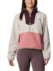 Columbia Sequoia Grove QZ Fleece-Oberteil mit Colourblock-Design, Braun - Bild 1 von 1