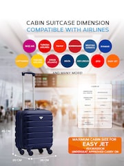 Flight Knight 45x36x20cm EasyJet Underseat 4 Wheel ABS Hard Case Cabin Carry On Hand Luggage - Image 3 of 7