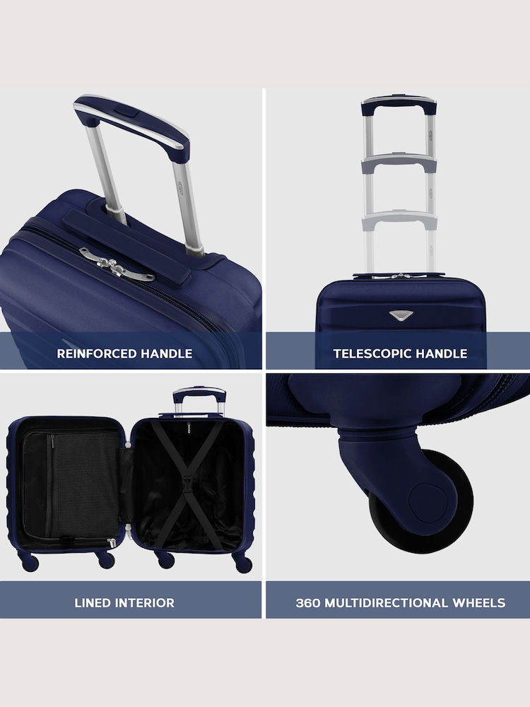 Flight Knight 45x36x20cm EasyJet Underseat 4 Wheel ABS Hard Case Cabin Carry On Hand Luggage - Image 7 of 7