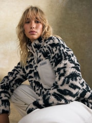 Columbia West Bend Printed QZ Brown Fleece - Image 3 of 5