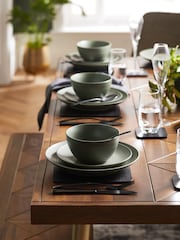 Set of 4 Black Wood Veneer Placemats and Coasters - Image 3 of 4