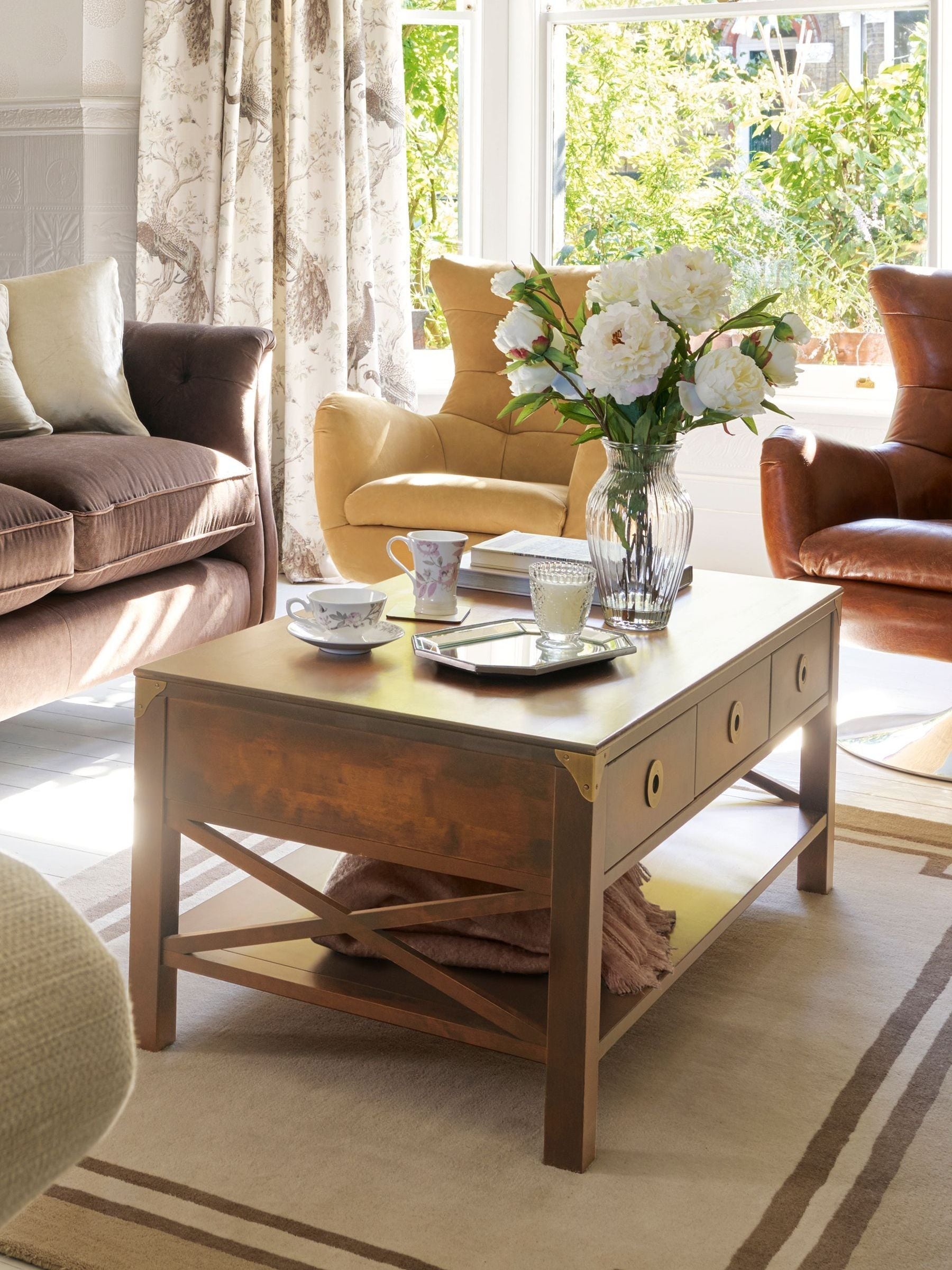 Buy Laura Ashley Honey Gold Balmoral 3 Drawer Coffee Table from the Next UK online shop