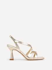 Linzi Gold Liberty Open Toe Strappy Heeled Sandals With Flared Stiletto - Image 2 of 5