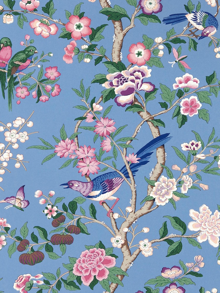 Sanderson Blue Chinoiserie Hall 10.05M Wallpaper - Image 1 of 1