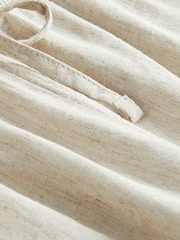 Natural Drawstring Waist Boy Shorts With Linen - Image 6 of 6