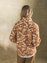 Коричневый - Columbia Womens West Bend II Sherpa Half Zip Fleece - Image 3 of 7