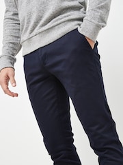 Bleu marine - Pantalon chino stretch skinny - Image 4 de 5
