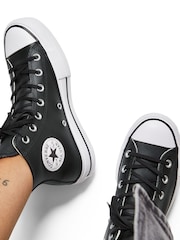 Черный - Высокие кожаные кеды Converse Chuck Taylor - Image 5 of 5