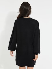 Threadbare Black V-Neck Knitted Jumper Dress - Image 2 of 4