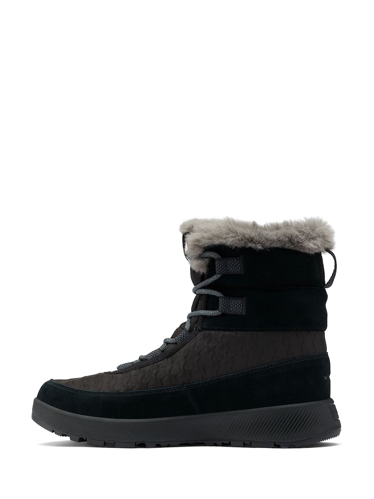 Columbia Slopeside Faux Fur Trim Snow Black Boots - Image 2 of 6