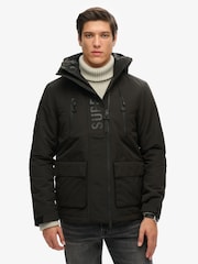 Superdry Black Ultimate Windcheater Coat Jacket - Image 1 of 8