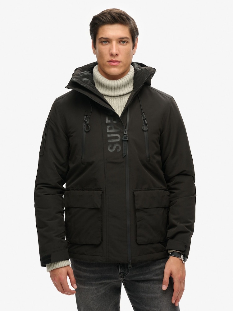 Superdry Black Ultimate Windcheater Coat Jacket - Image 1 of 8