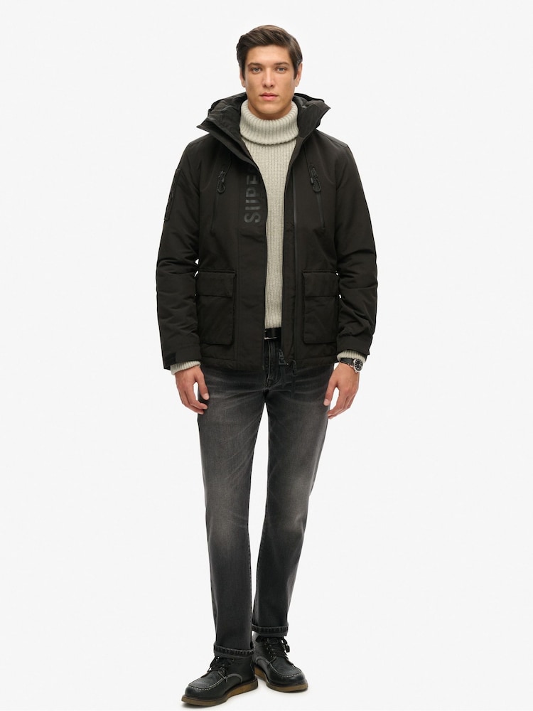 Superdry Black Ultimate Windcheater Coat Jacket - Image 2 of 8