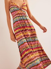 Boden Pink Strappy Jersey Maxi Dress - Image 4 of 6