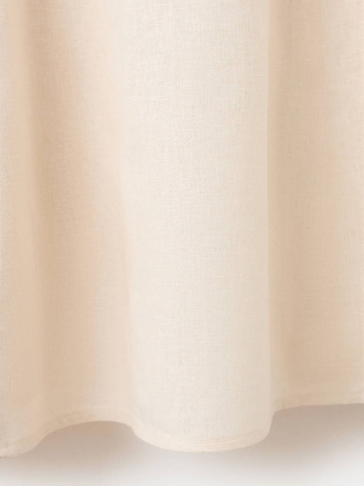 Mango Cream Linen Blend Midi Dress - Image 7 of 7 Mango Cream Linen Blend Midi Dress - Image 7 of 7