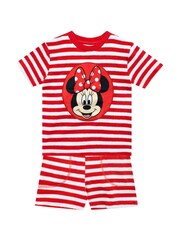 Character Red Minnie Mouse Towelling Two Piece Set - Image 1 of 5