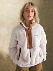 Белый - Columbia Womens Boundless Discovery II Sherpa Full Zip Fleece Jacket - Image 1 of 5