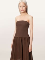 AllSaints Brown Tegan Dress - Image 2 of 6